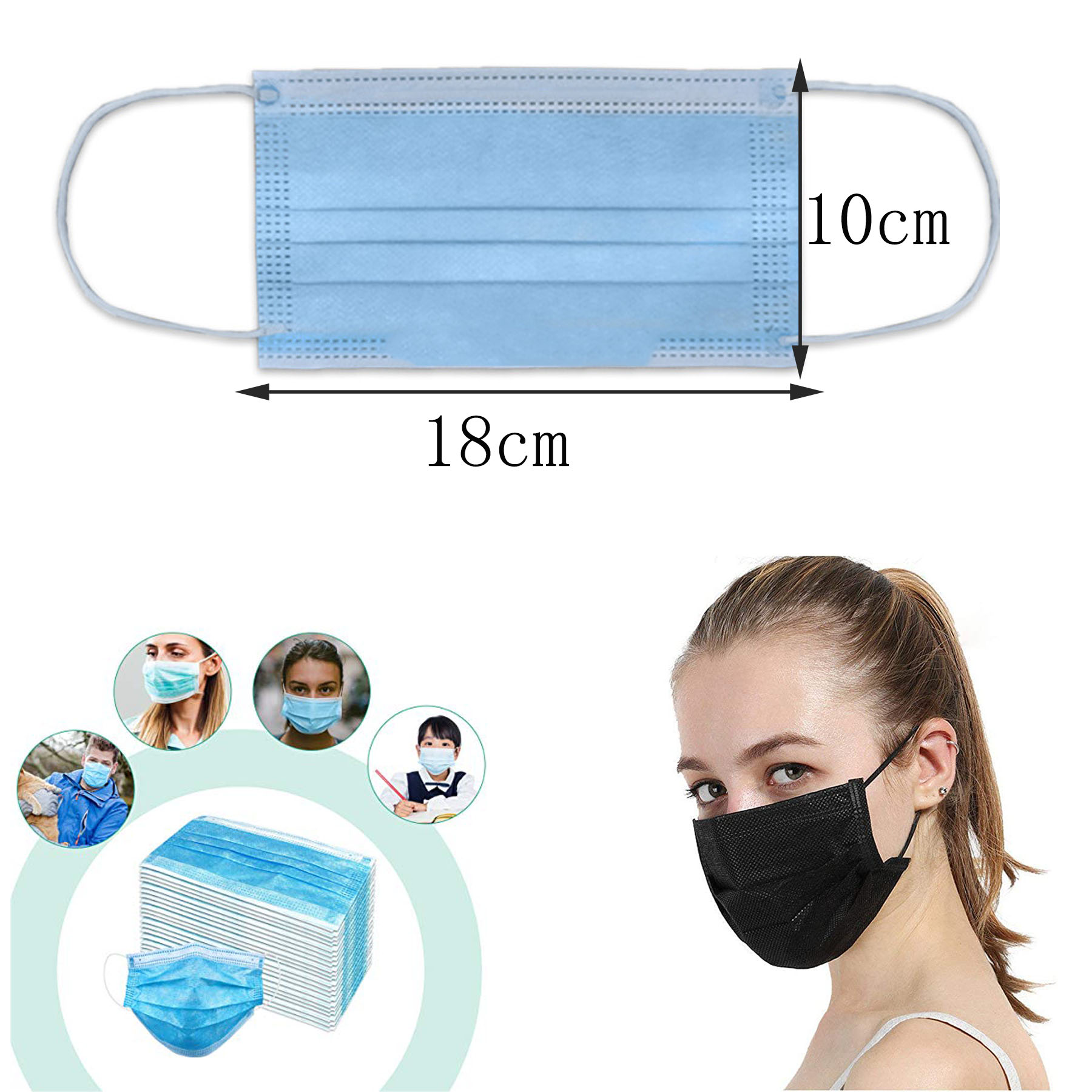 Disposable Sanitary Flat Mask 1