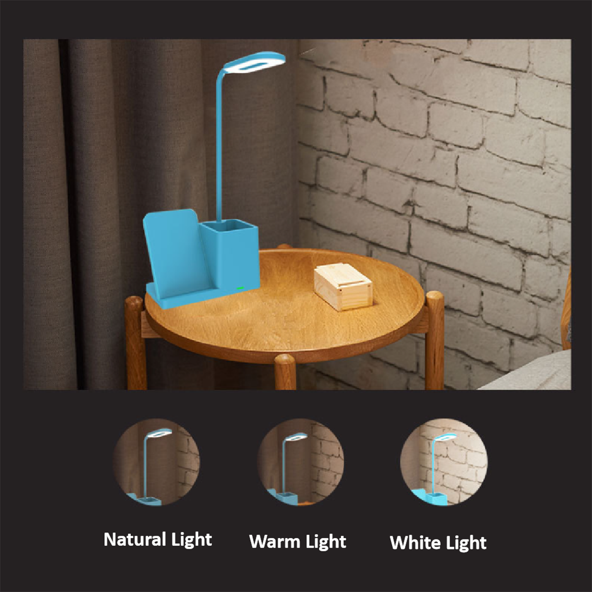 LED Desk Lamp with Wireless Charger 4