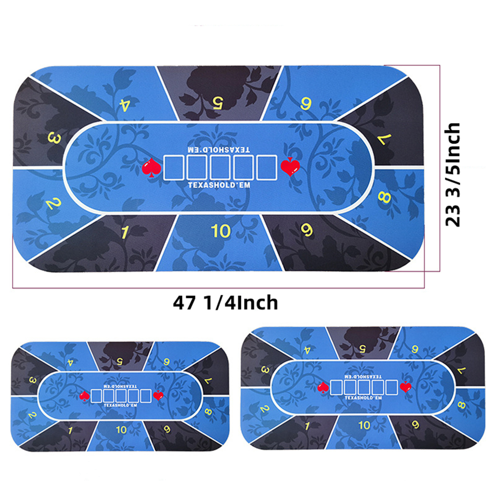 Texas Hold'em Poker Mat 47 1/4 x 23 3/5 Inch with Carrying Bag 1