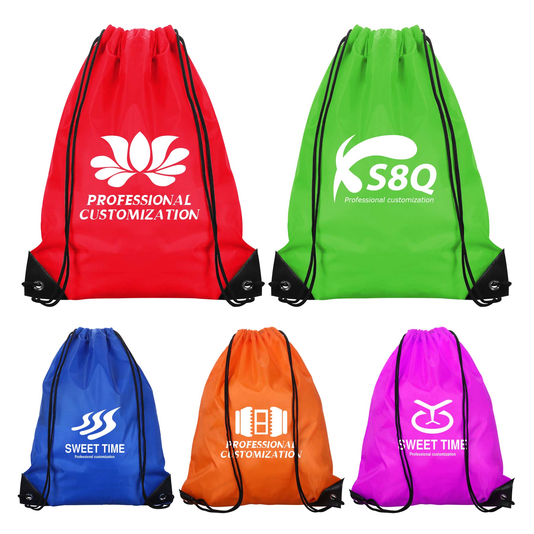 14"L x 17" W Polyester Drawstring Bag 2
