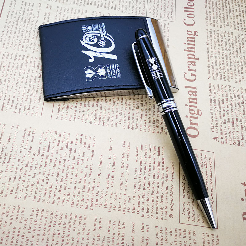 2-Piece Gift Set Metal Ball Pen and Card Case 5