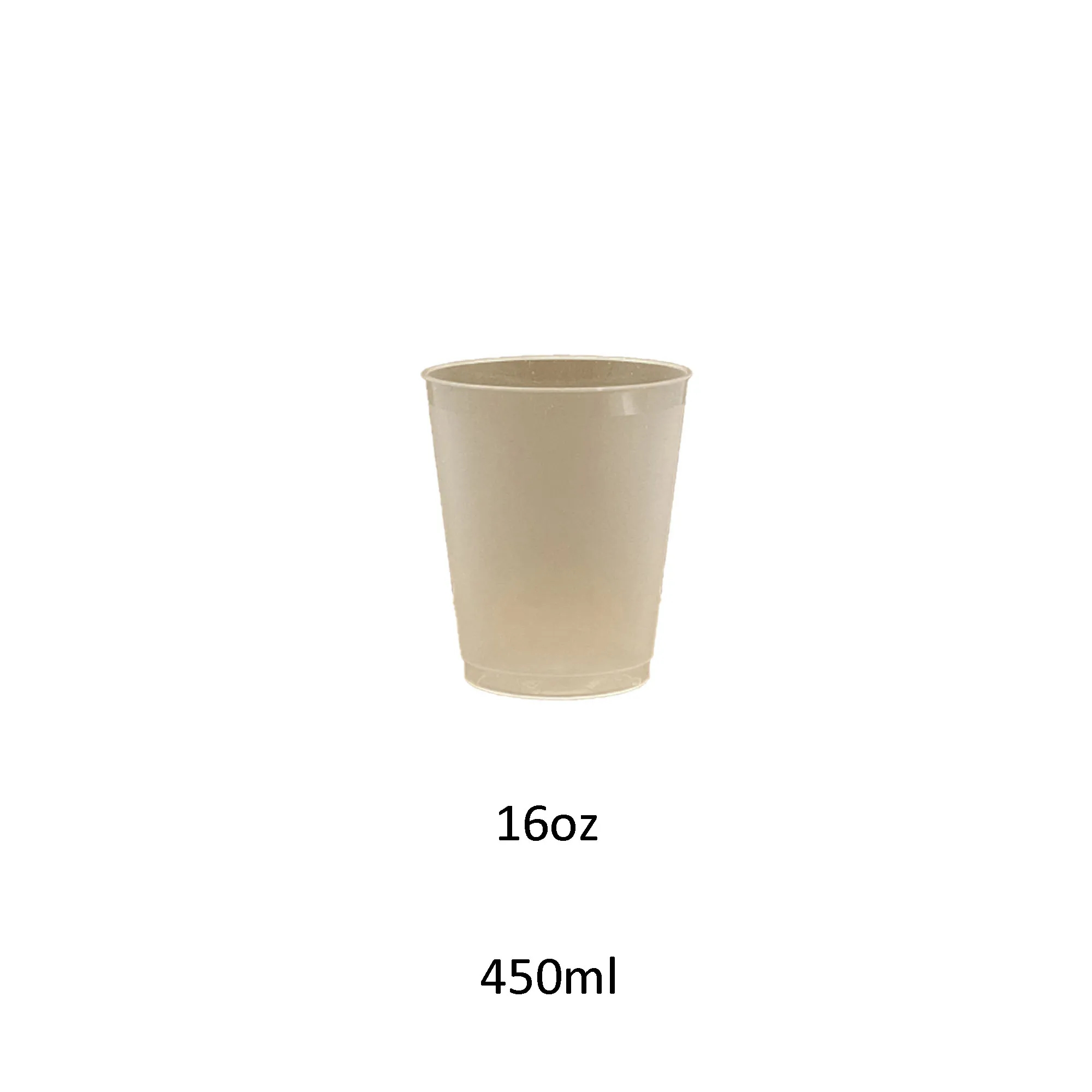 MOQ 100 Frosted Plastic Stadium Cup 4"L x 3.5"W x 2.5"H 5