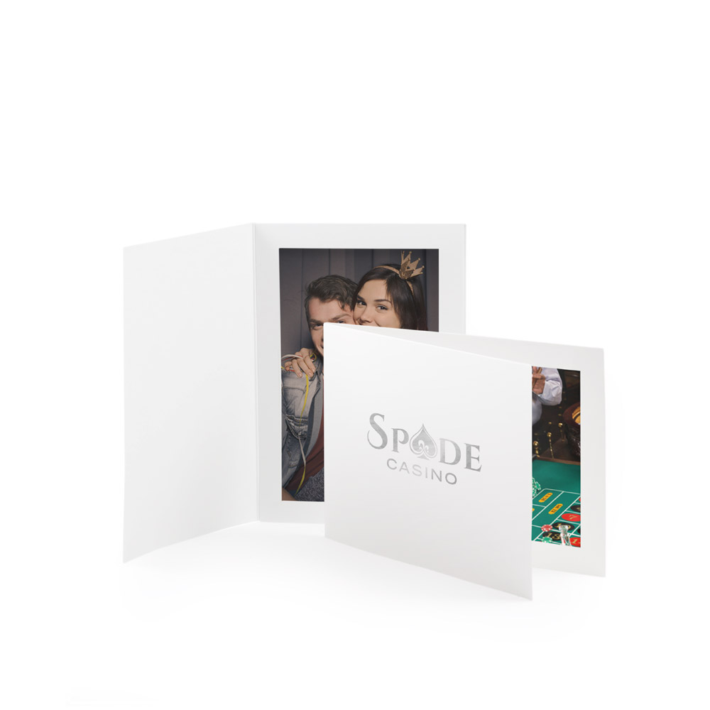 White Photo Folders – Foil Stamp 4x6 3