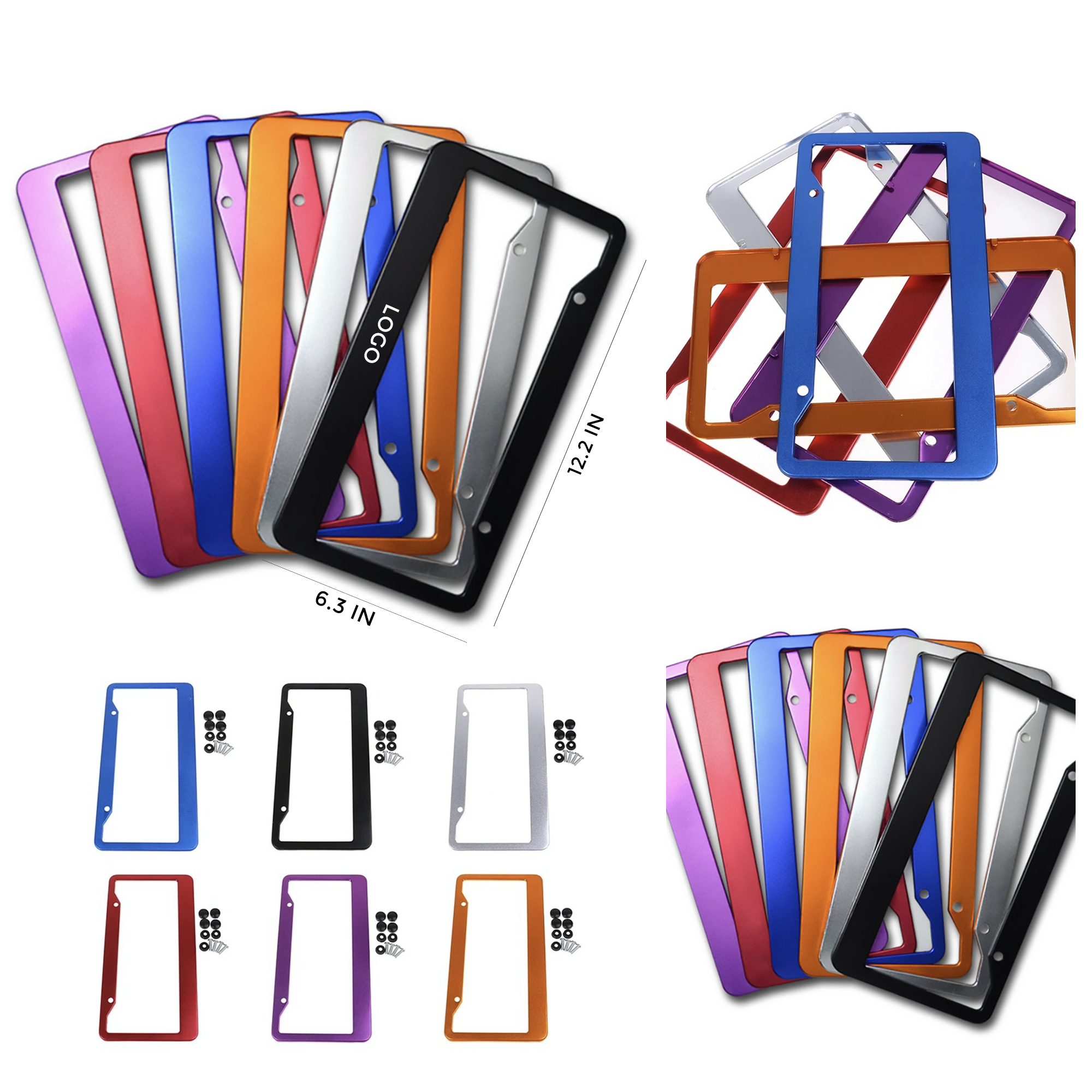 MOQ 10 PCS Durable Metal License Plate Frames 2
