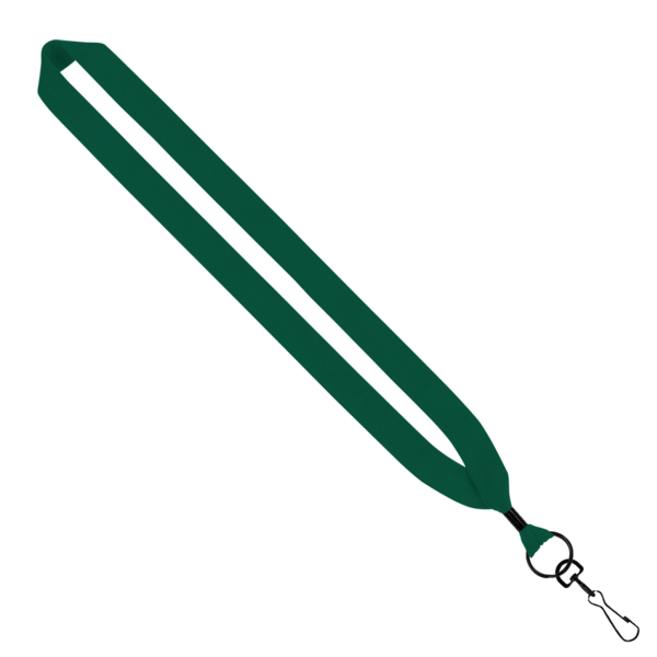 1" Cotton Lanyard with Metal Crimp & Metal Swivel Snap Hook 30