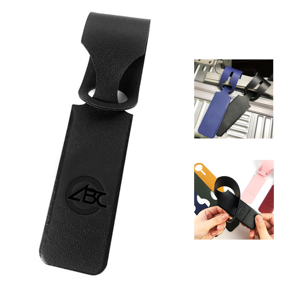 Strip Hanging PU Leather Luggage Tag 8