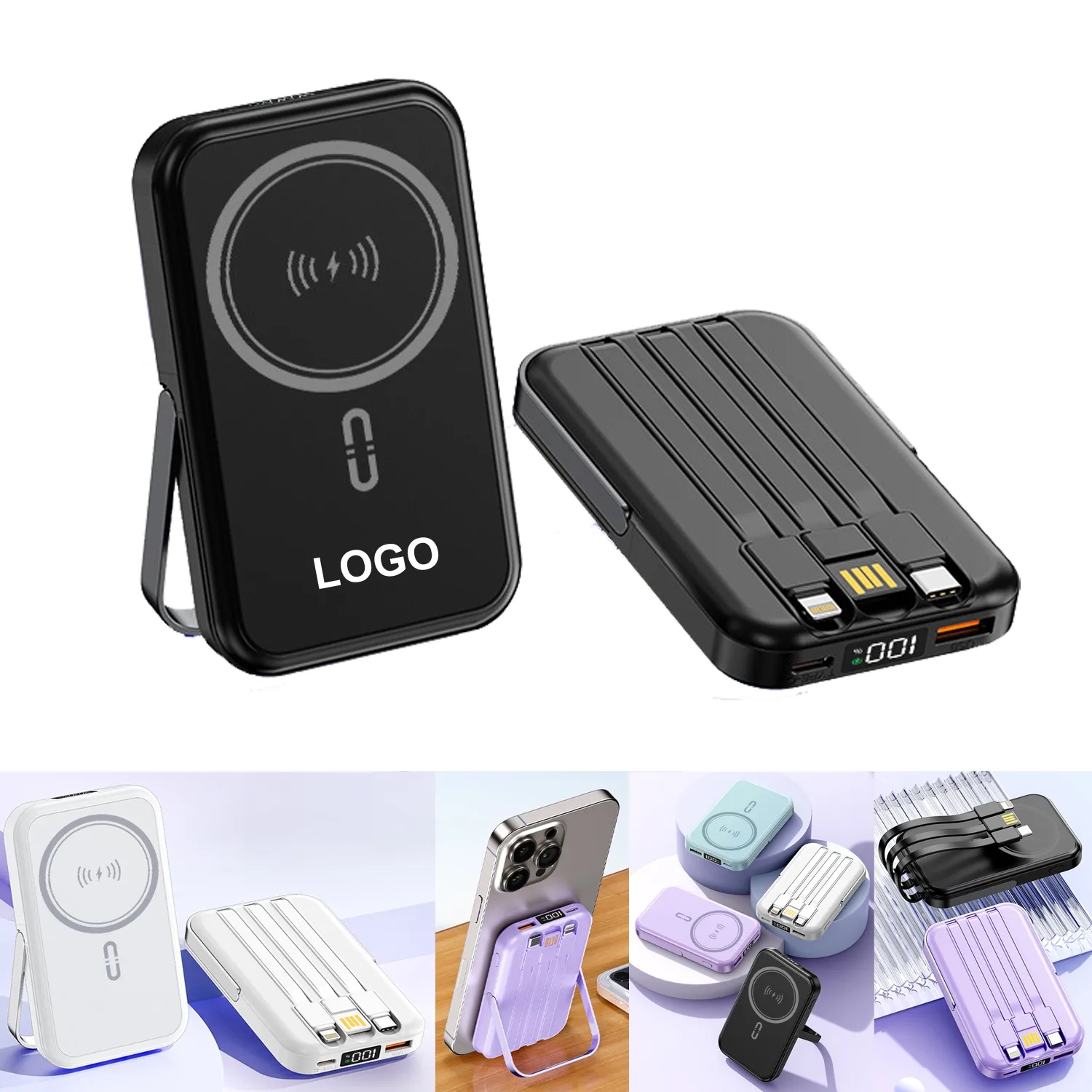 5000mAh Digital Display Magnetic Wireless Power Bank 2
