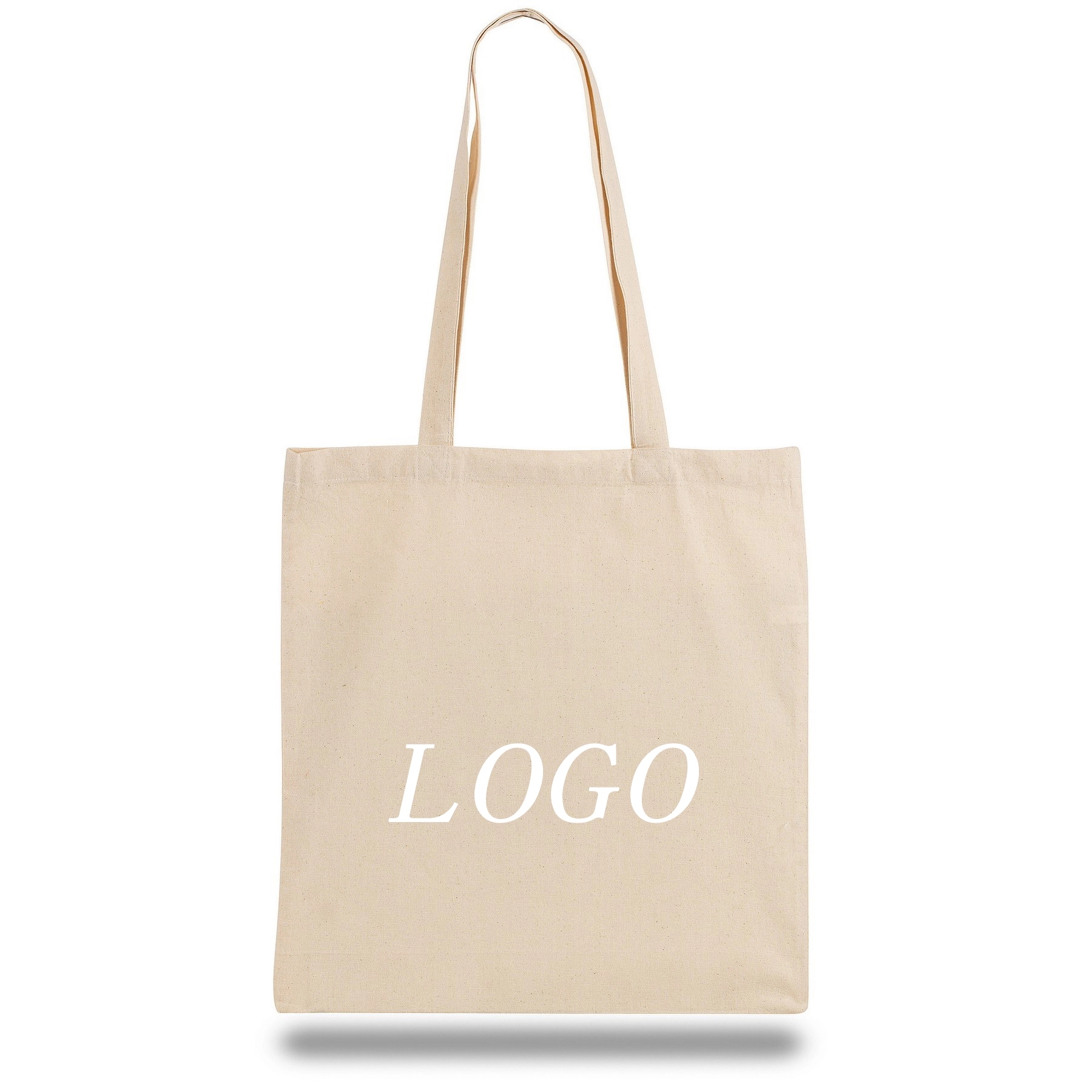Natural Canvas Convention Tote Bag with Shoulder Strap - 1 C, custom tote bag with logo imprint 2