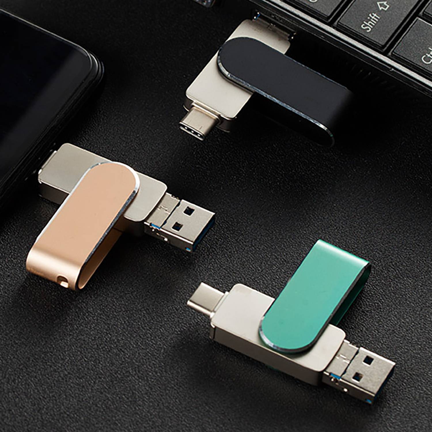 128G Usb 3.0 Flash Drive W/ Type C 8