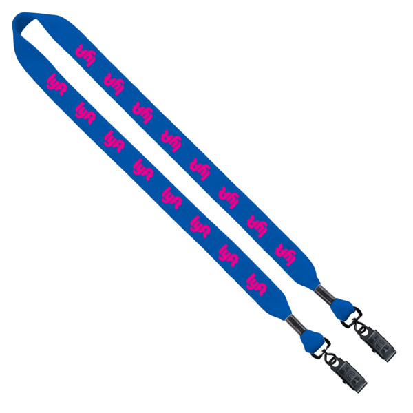 3/4" Cotton Double Bulldog Clip Lanyard 8
