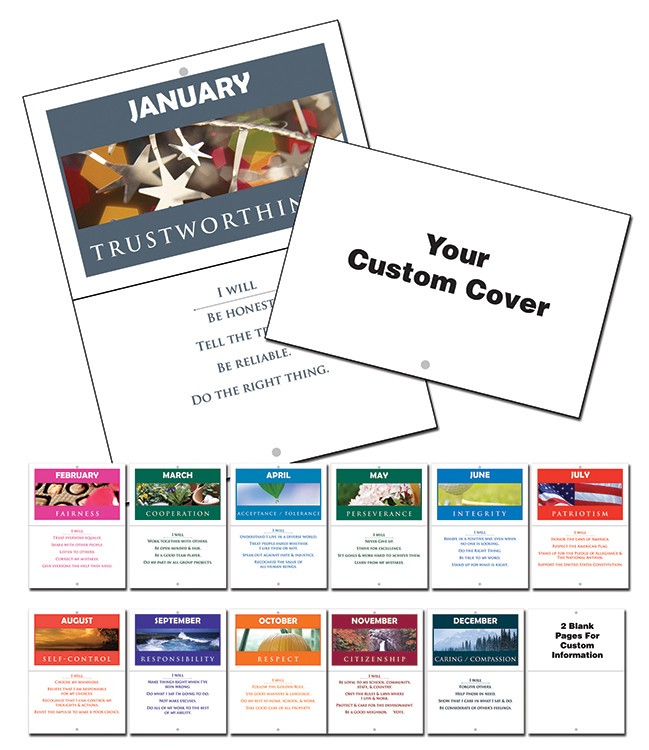 12 Month Character Goals Mini Wall Calendar 3