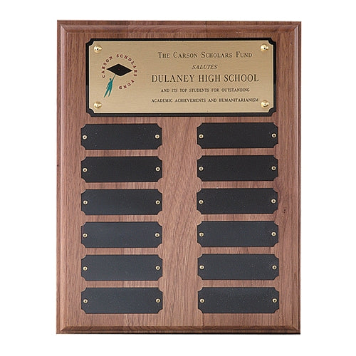 Simulated Walnut Perpetual Plaque 1