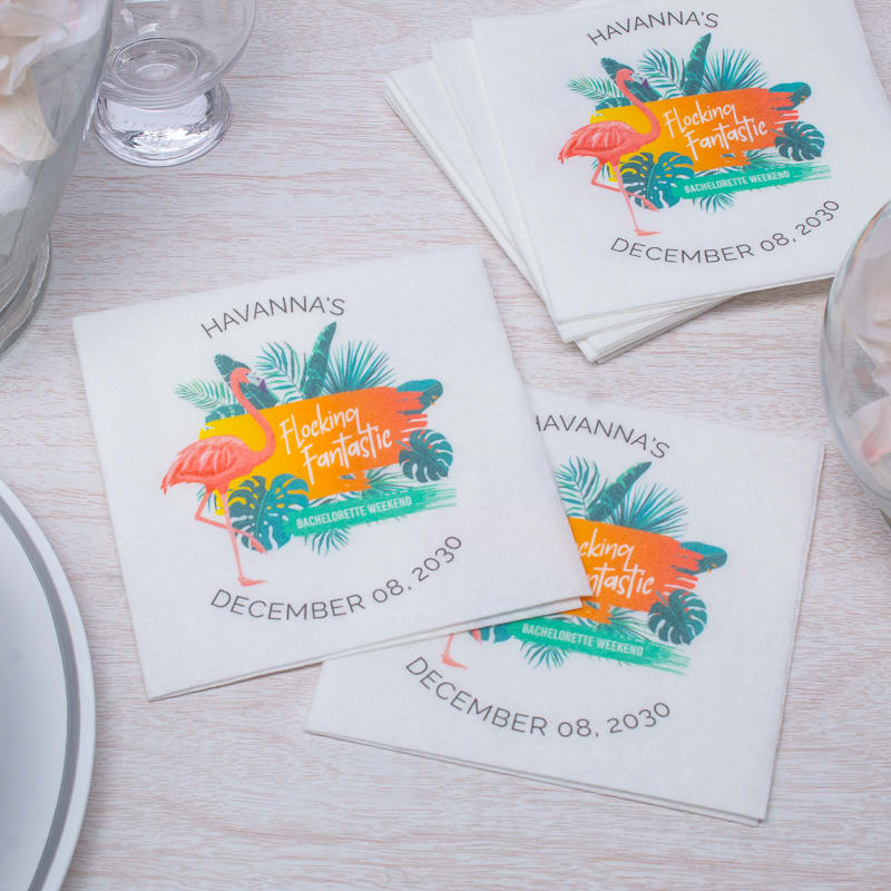 Large Print Full Color Linen-Like Beverage Napkins 2