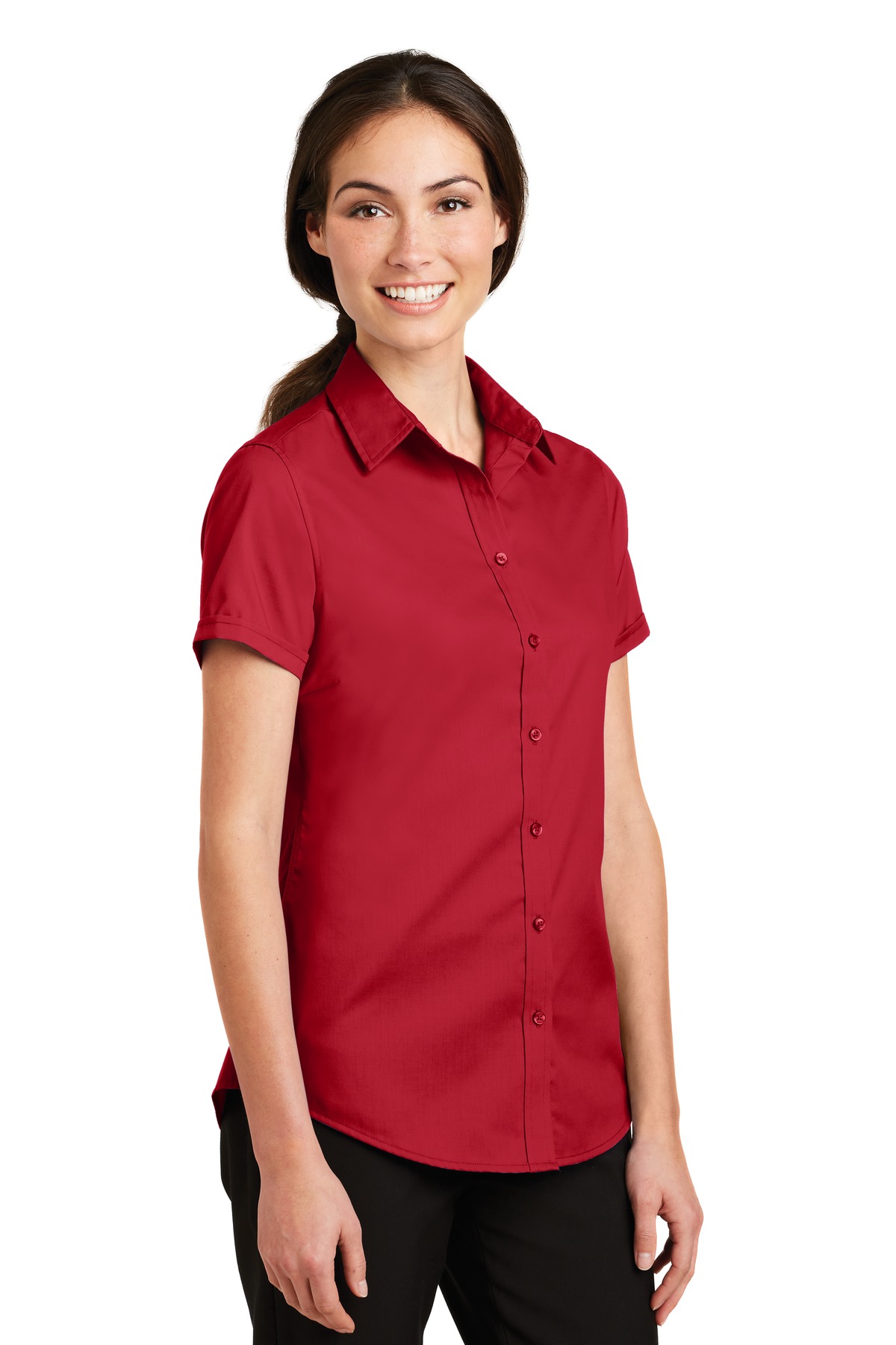 Port Authority Women's Short Sleeve SuperPro Twill Shirt. L664 4