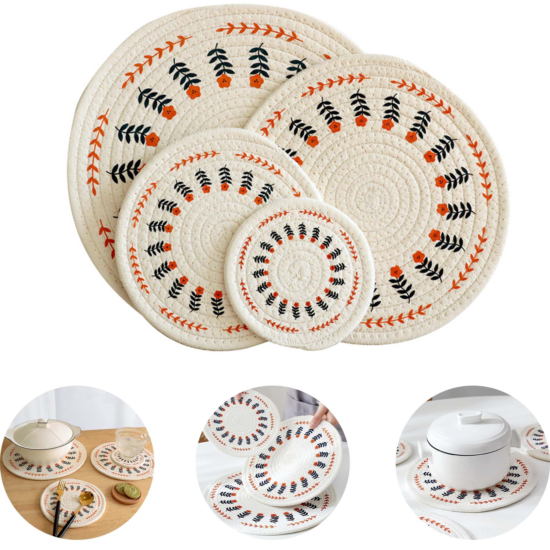 Hand-Woven Round Placemat