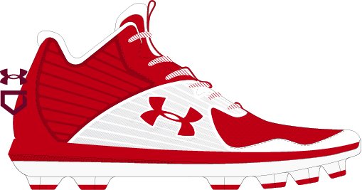Men's UA Yard Mid TPU Baseball Cleats  2