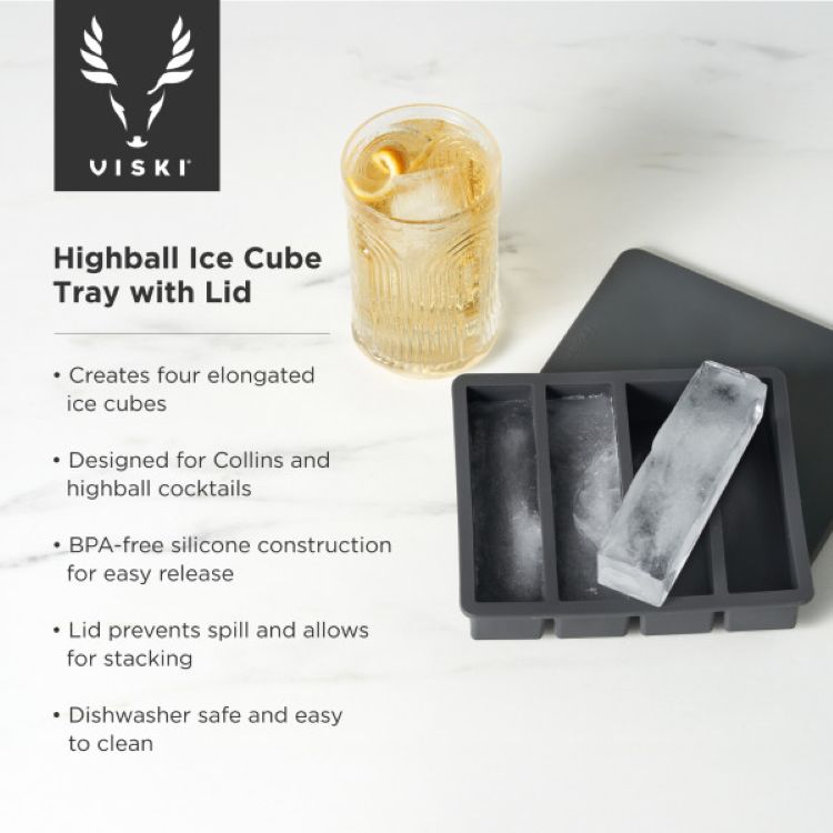 Viski® Highball Ice Cube Tray with Lid 3