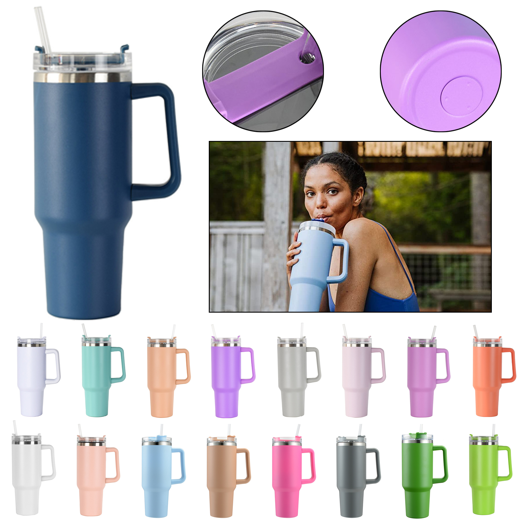 40oz Stainless Steel Thermos With Handle, custom water bottle with logo imprint 2