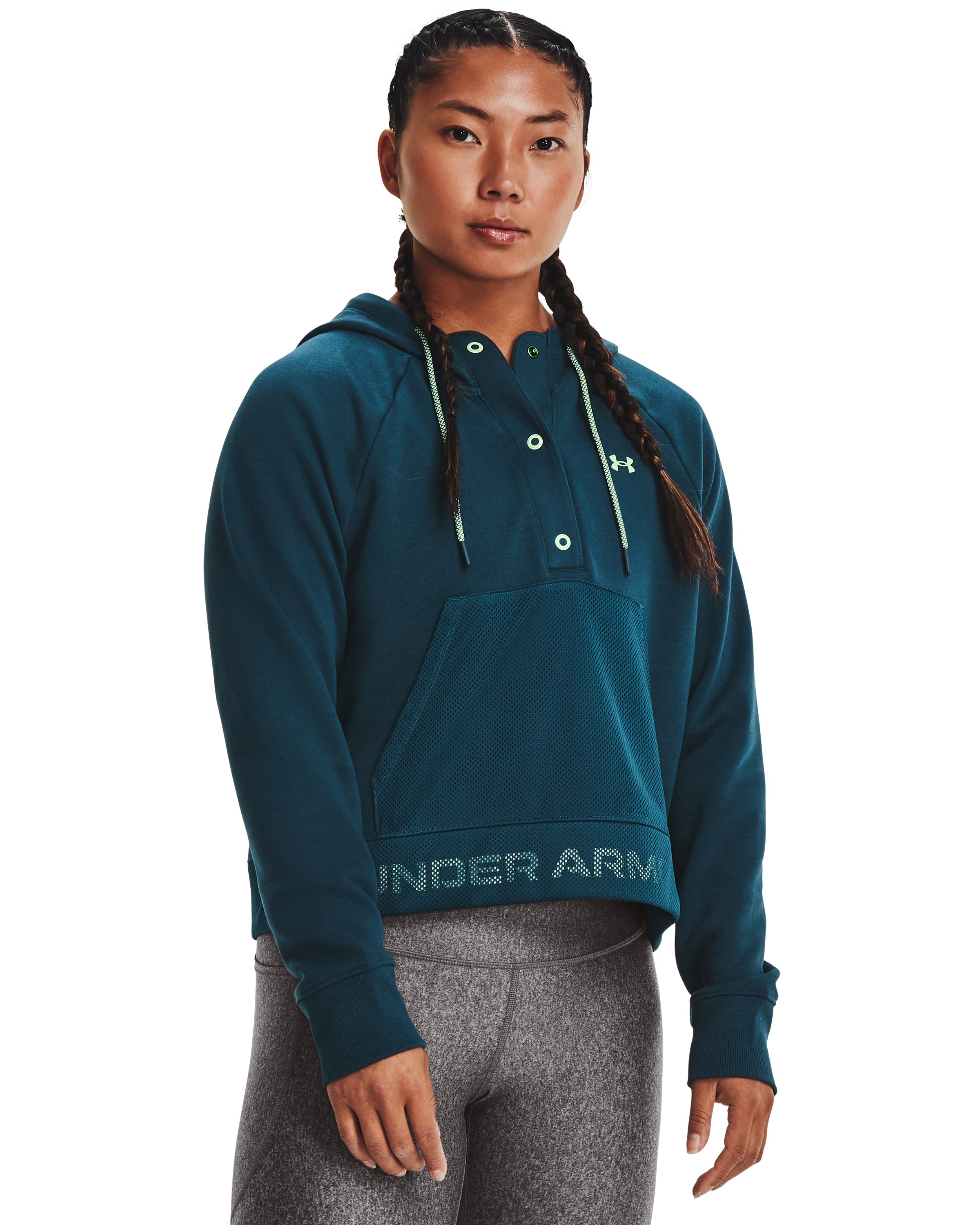 Women's UA Rival Fleece Mesh Hoodie  4