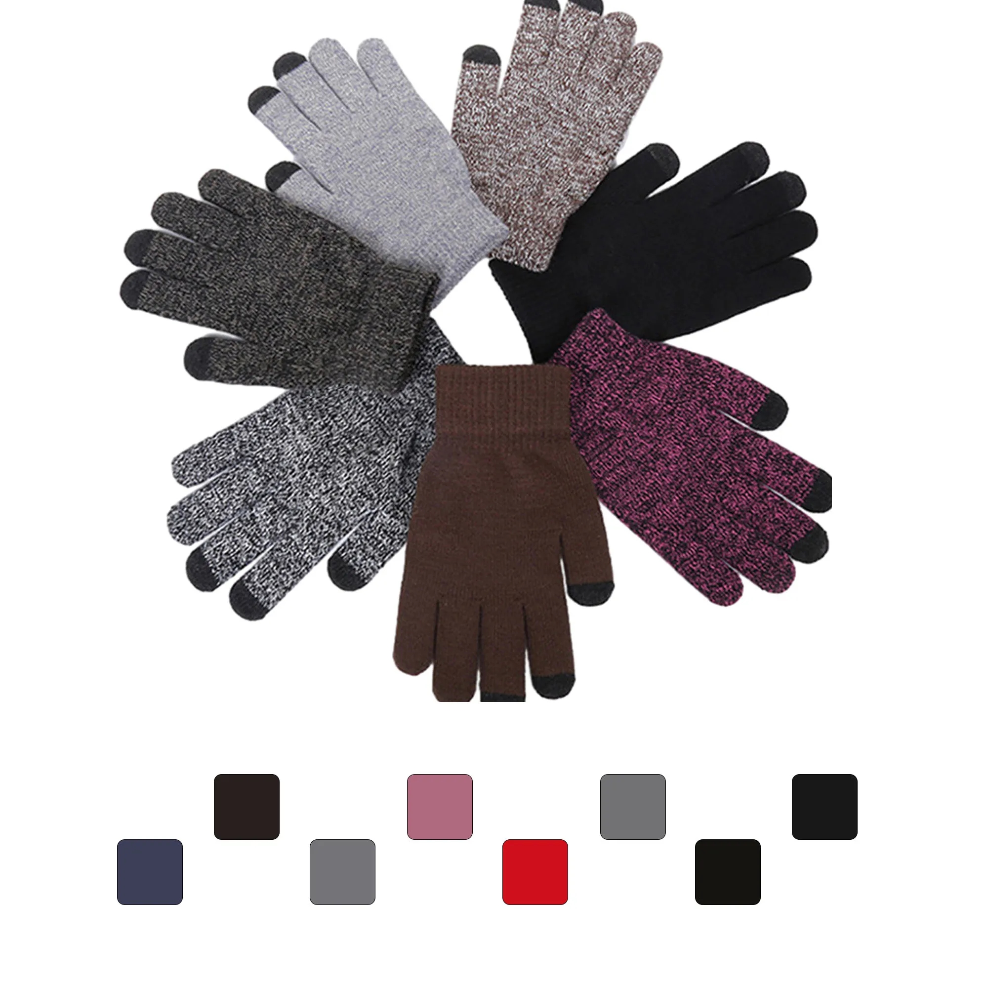 9.06"x5.12" Touch Screen Knitted Warm Gloves MOQ 100 4