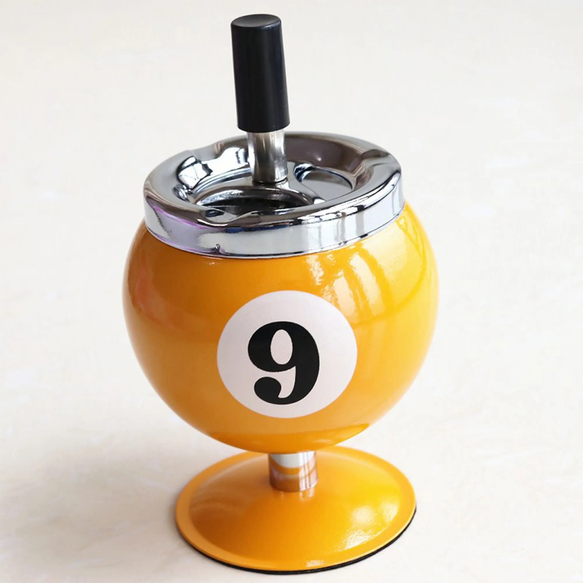 Billiard Theme Metal Ashtray With Anti Fly Ash Design 7