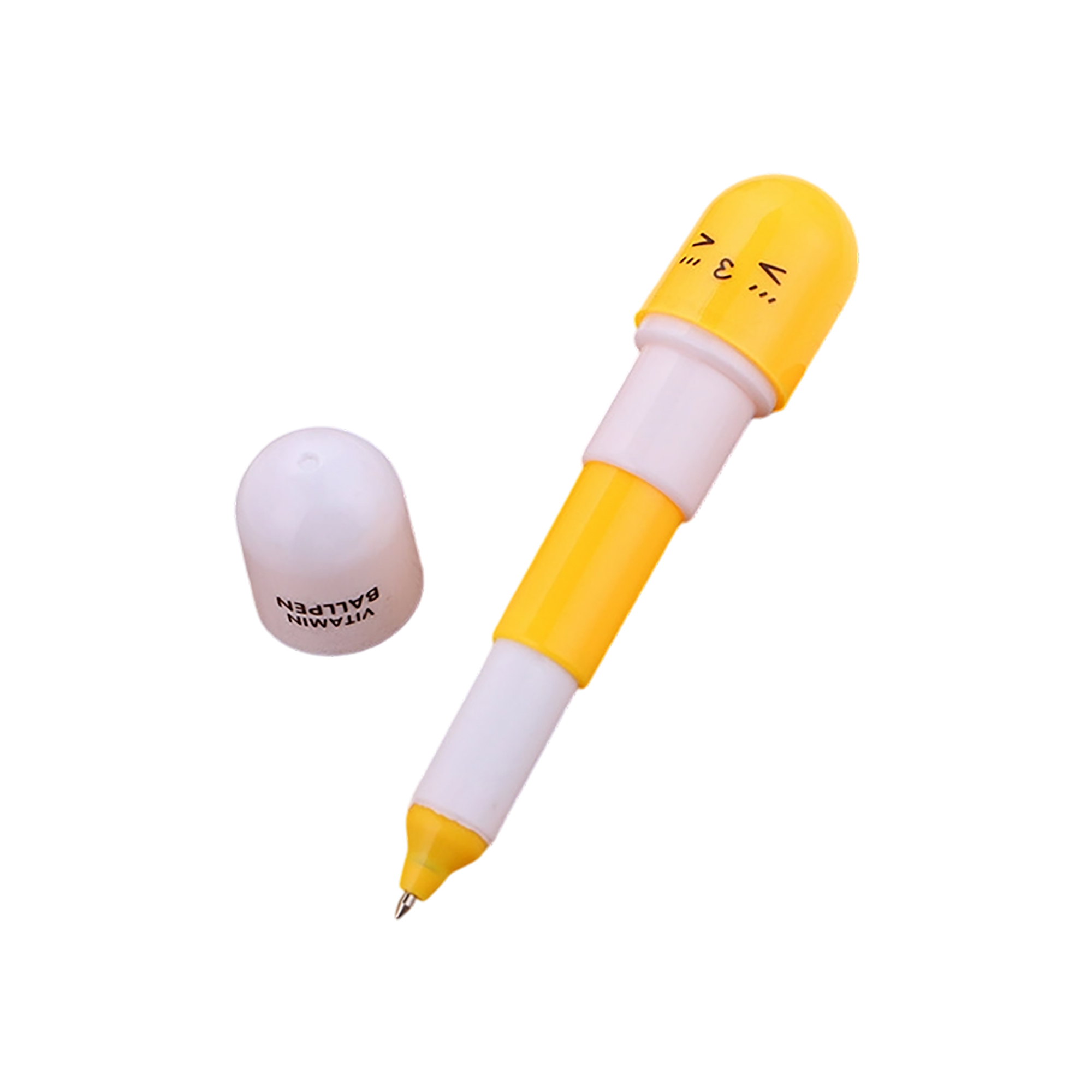 Plastic Pill Shaped Telescopic Ballpoint Pen 3