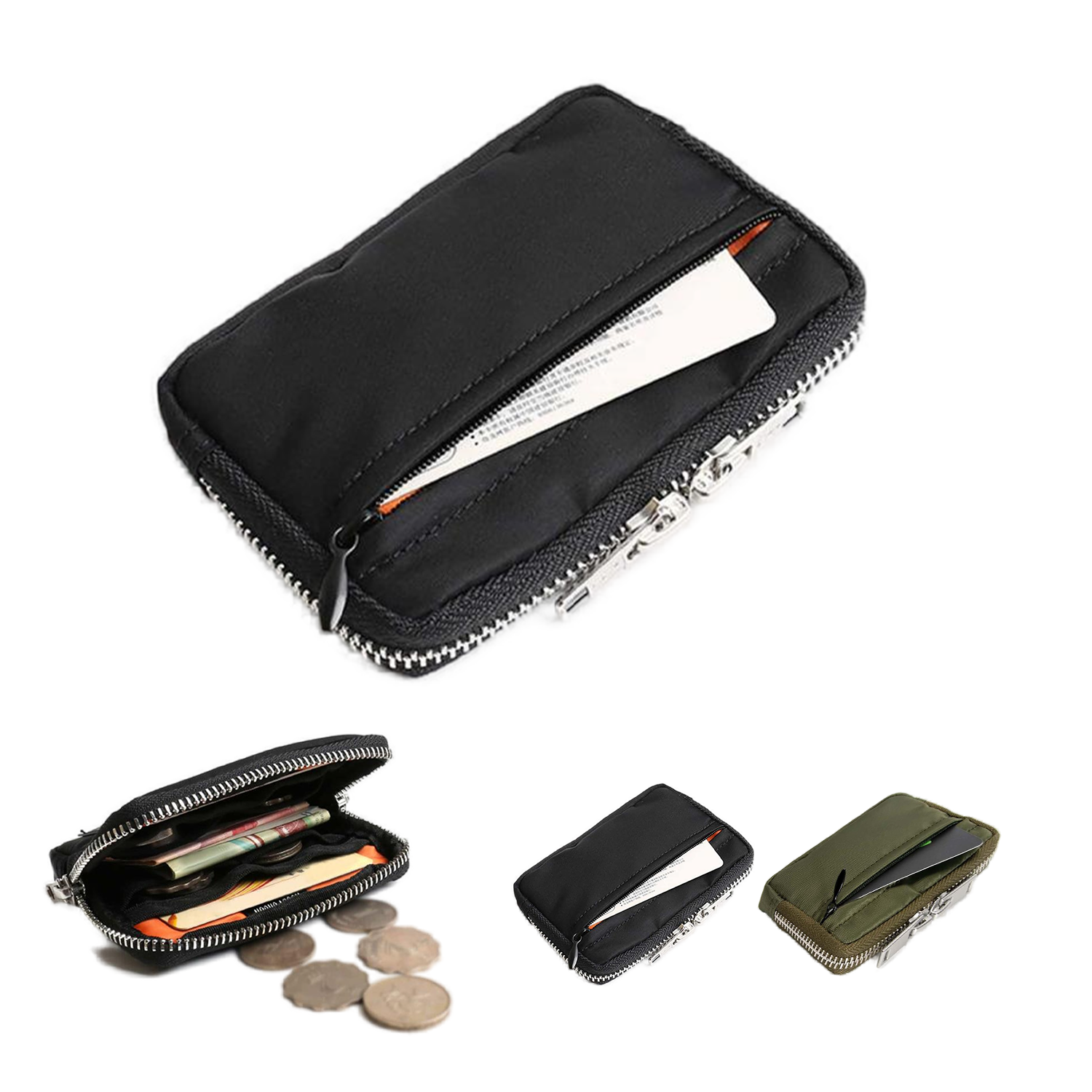 Mini Women Men Wallets Waterproof Nylon Belt Bag Coin Purse 5