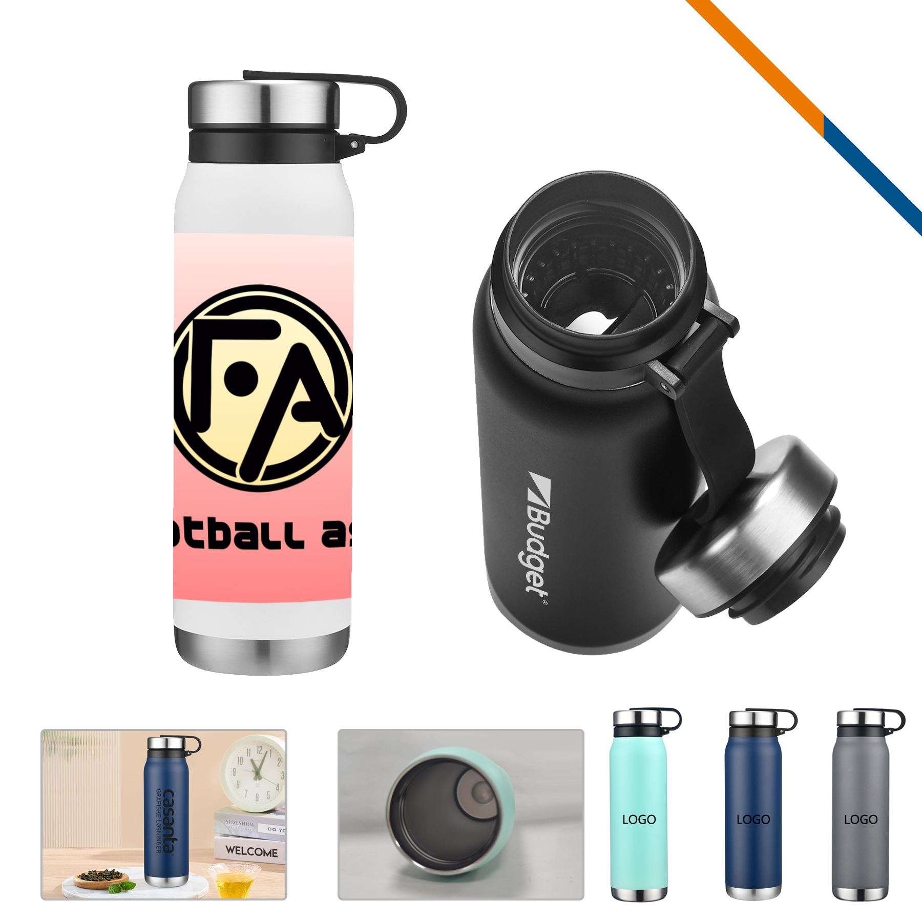 Vercia Stainless Steel Water Bottle - 20 OZ. 3