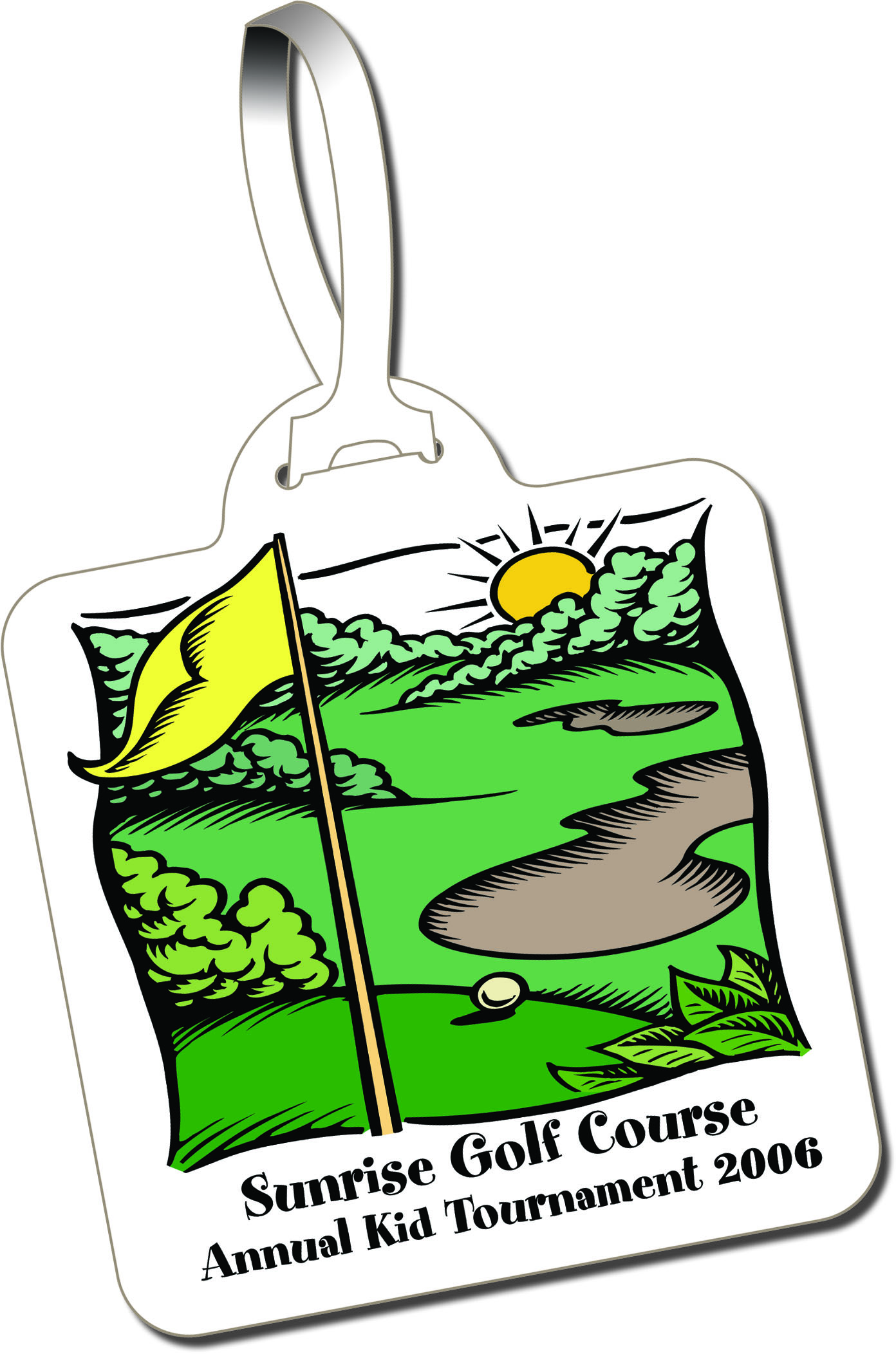 Square Plastic Easy-Lock Bag Tag (Spot Color) 3