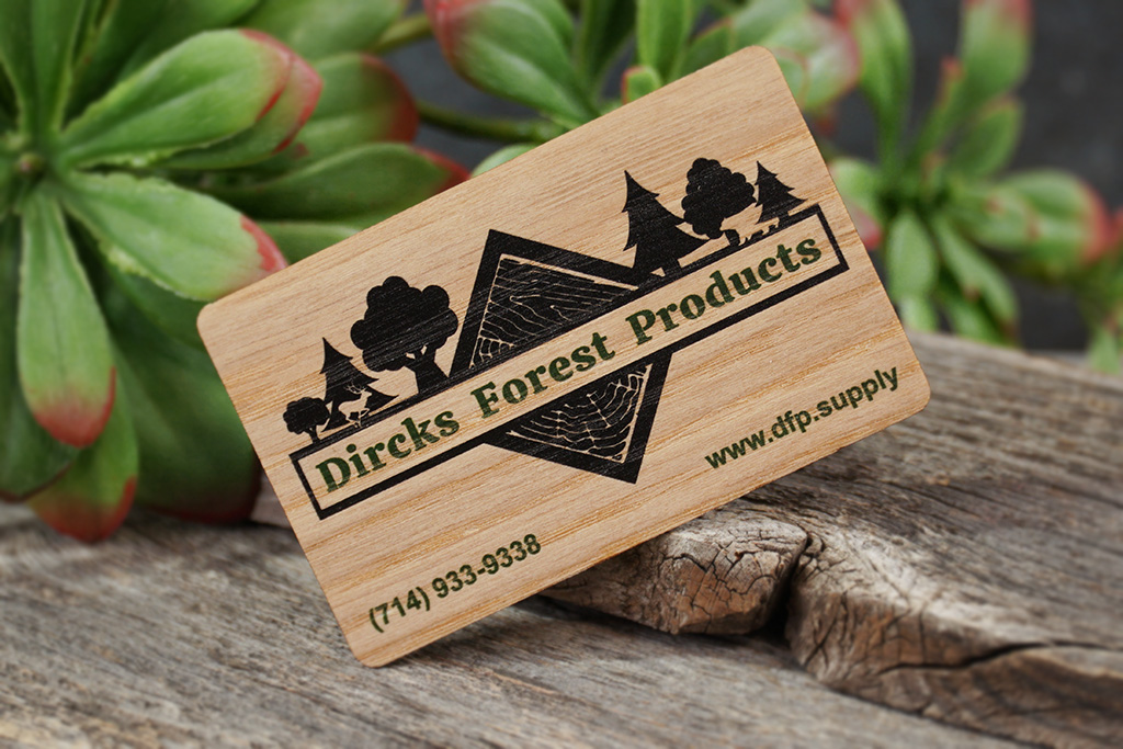 White Oak Wood Business Cards 7