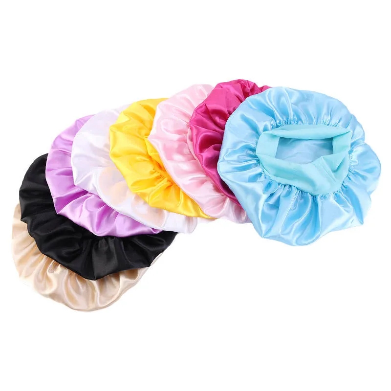Colorful Wide-Band Elastic Sleep Cap with Soft Headwear 3