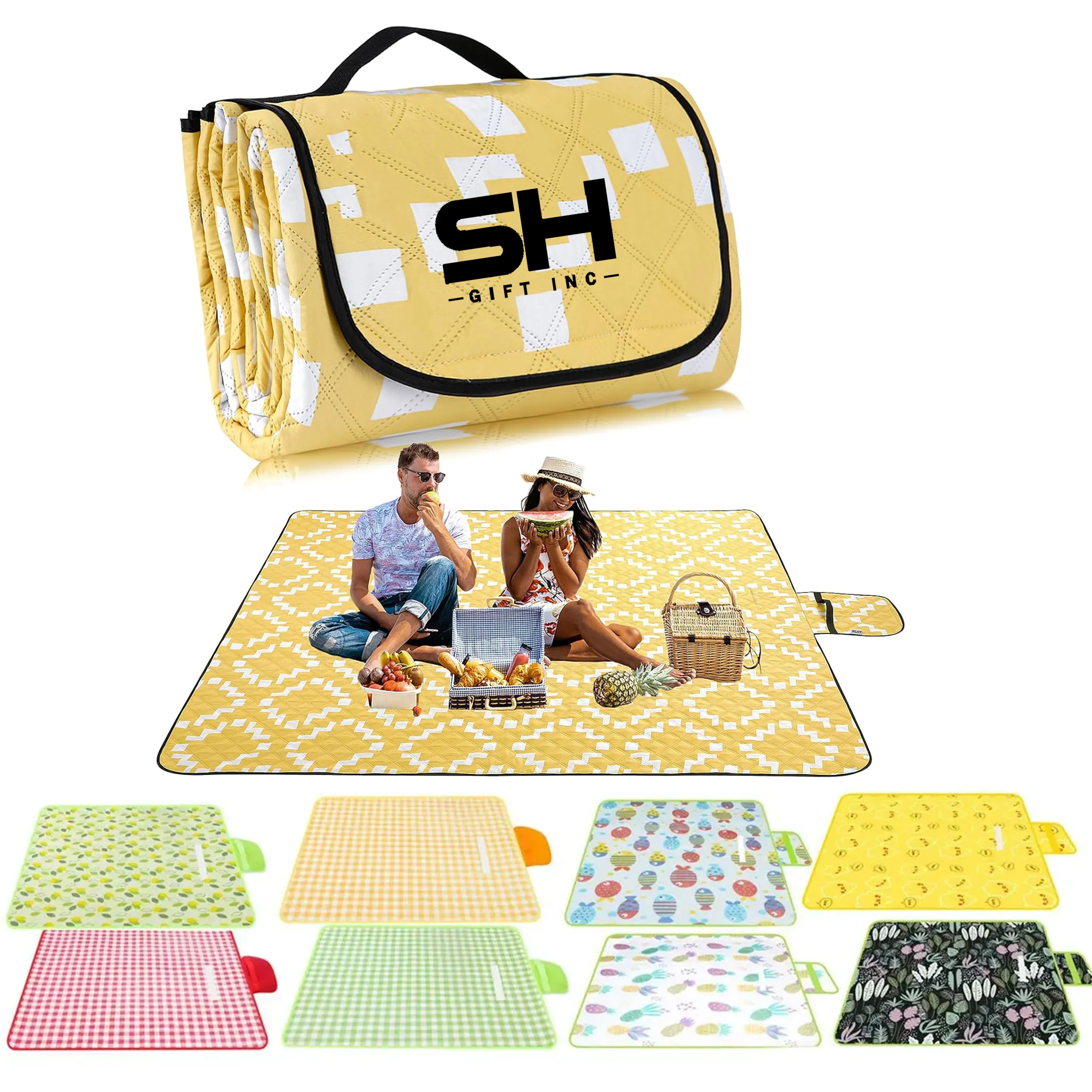 Lightweight Non-woven Picnic Blankets Withe Carry Handle 2