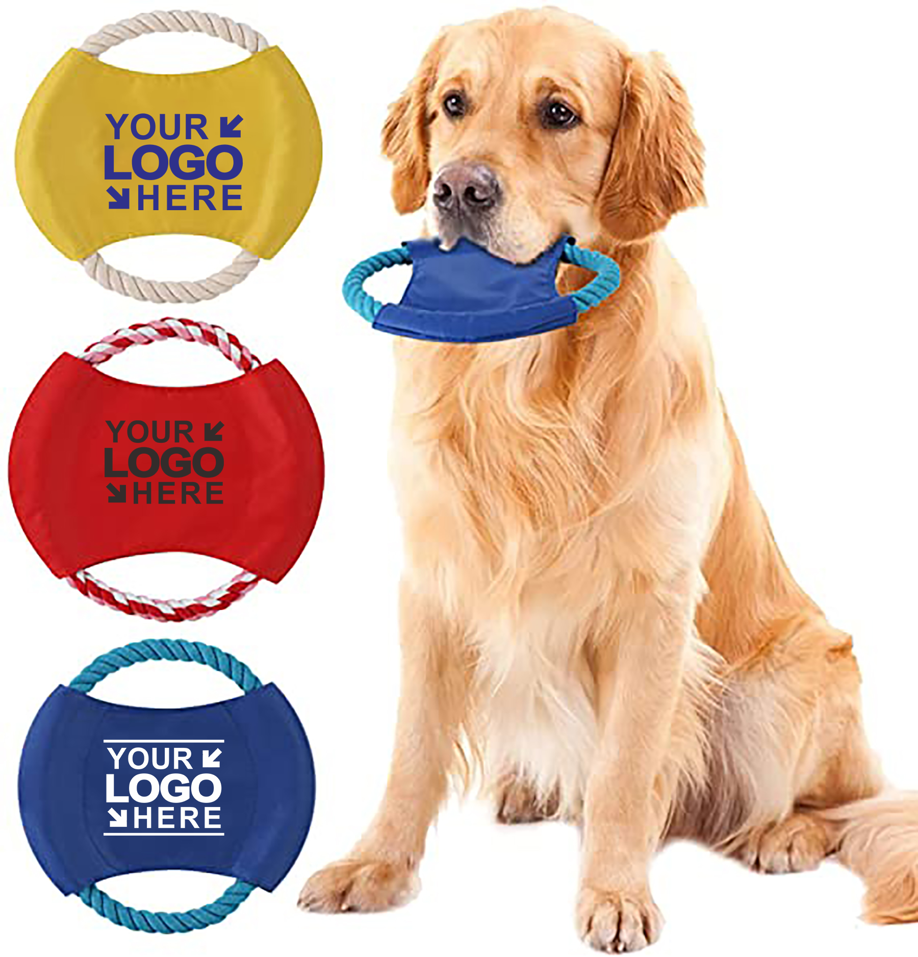 MOQ50Pcs Ring Cotton Rope Flying Disk For Dog Toys