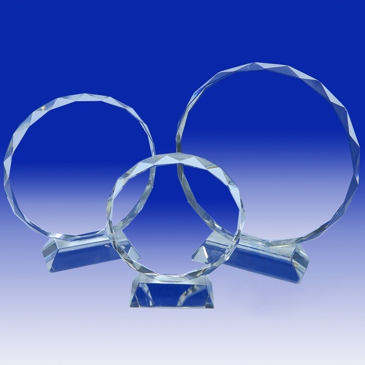 Crystal Circle Plaque Award - Large. 2