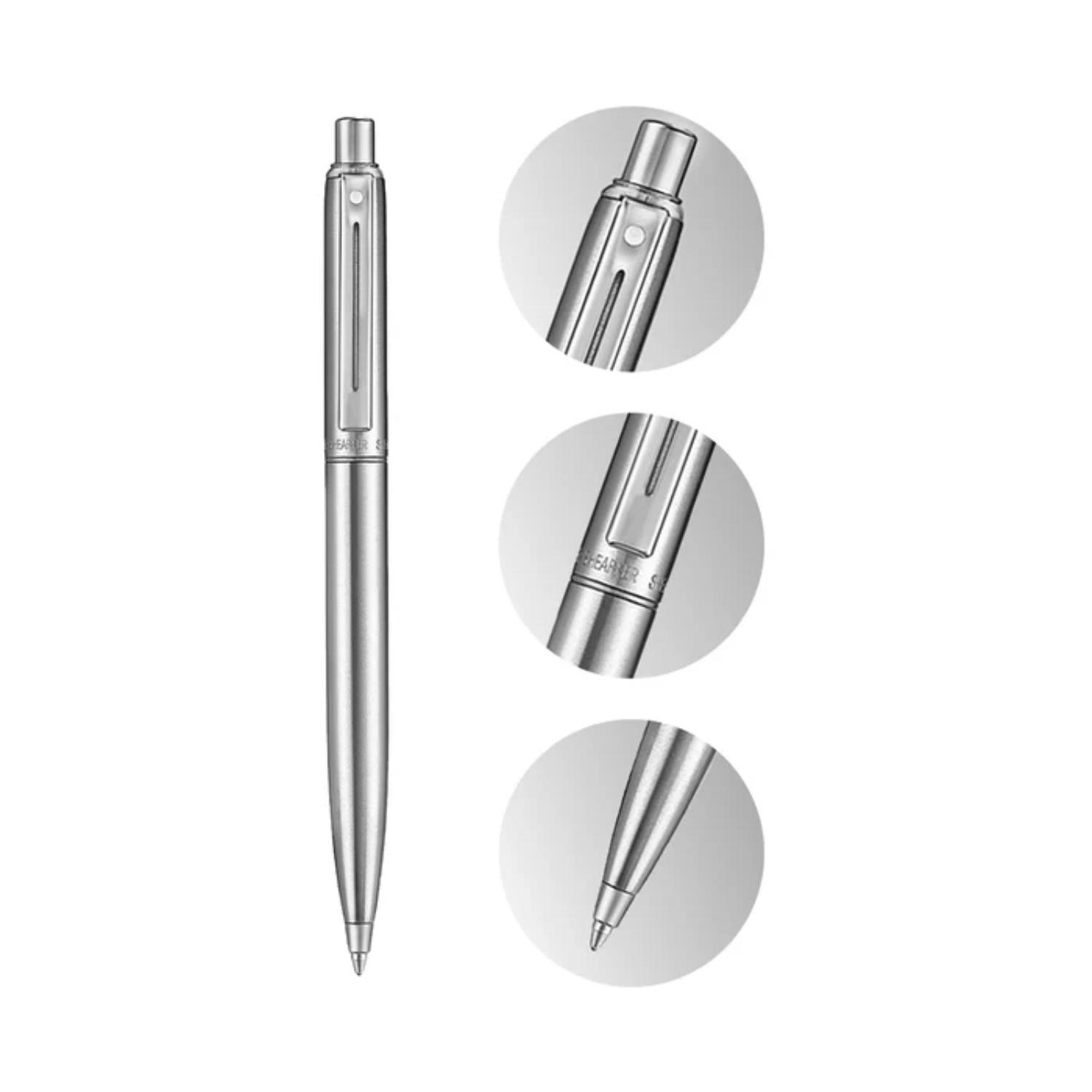 SHEAFFER® Sentinel Metal 330 Brushed Chrome Executive Ballpoint Pen w/ Gift Box 1
