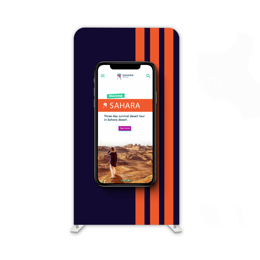 48"w x 89"h Straight Display Complete Kit- 2 Side Imprint 1