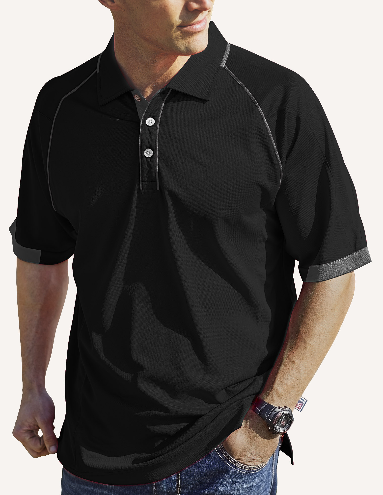 Men's Aloha Hybrid Cooler Polo Shirt 6