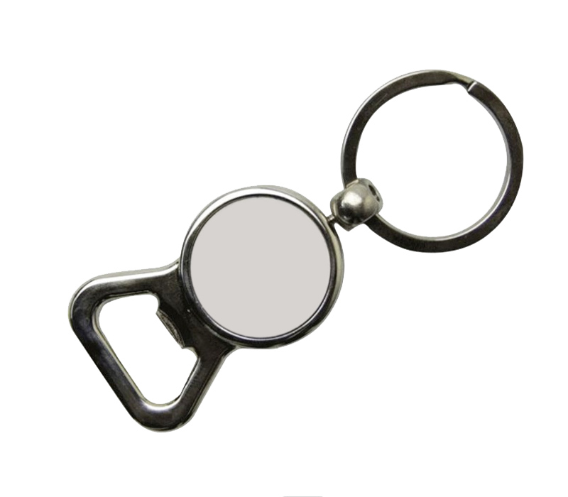 Round Metal Bottle Opener Keyring 4