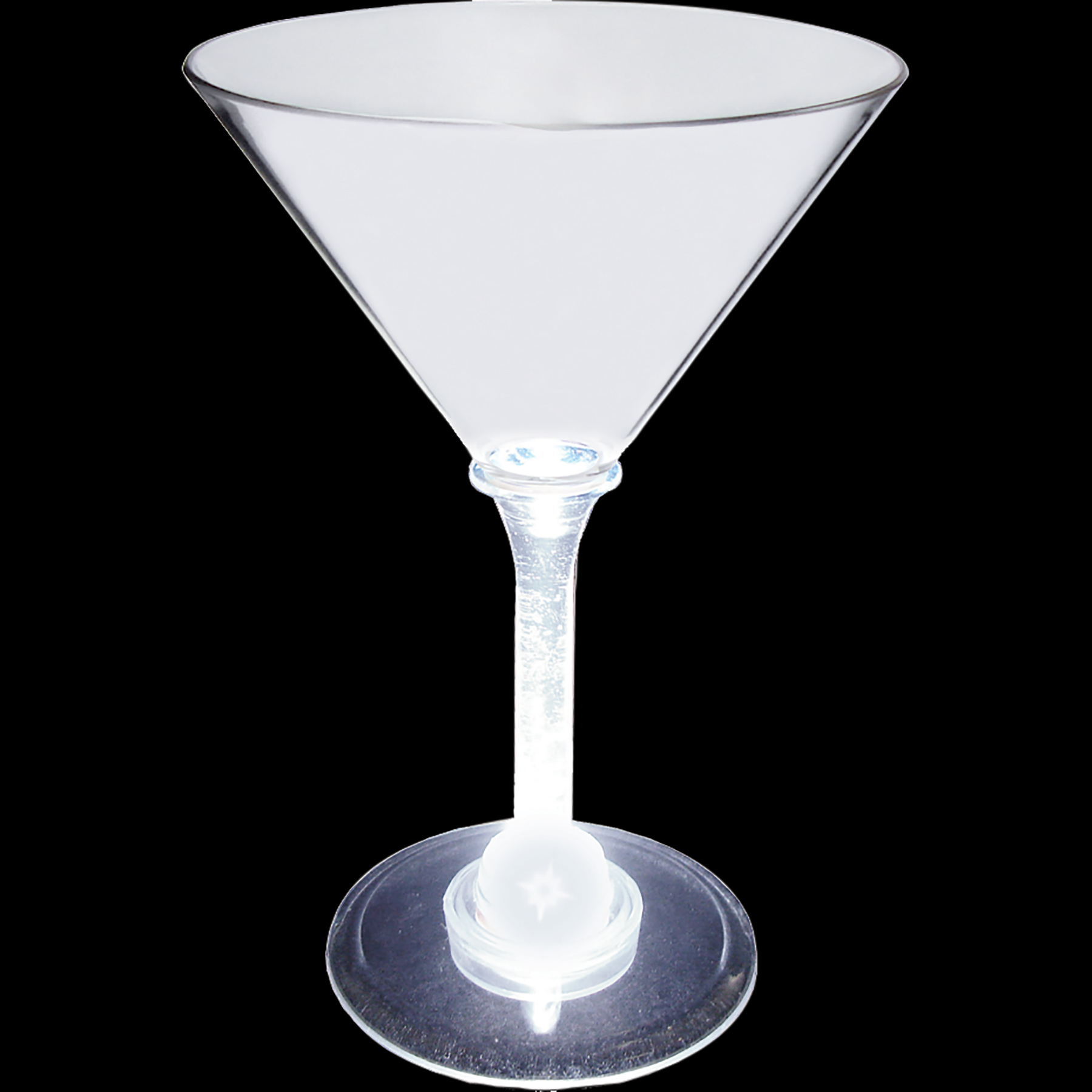 7oz Light Up Standard Stem Plastic Martini Glass 6