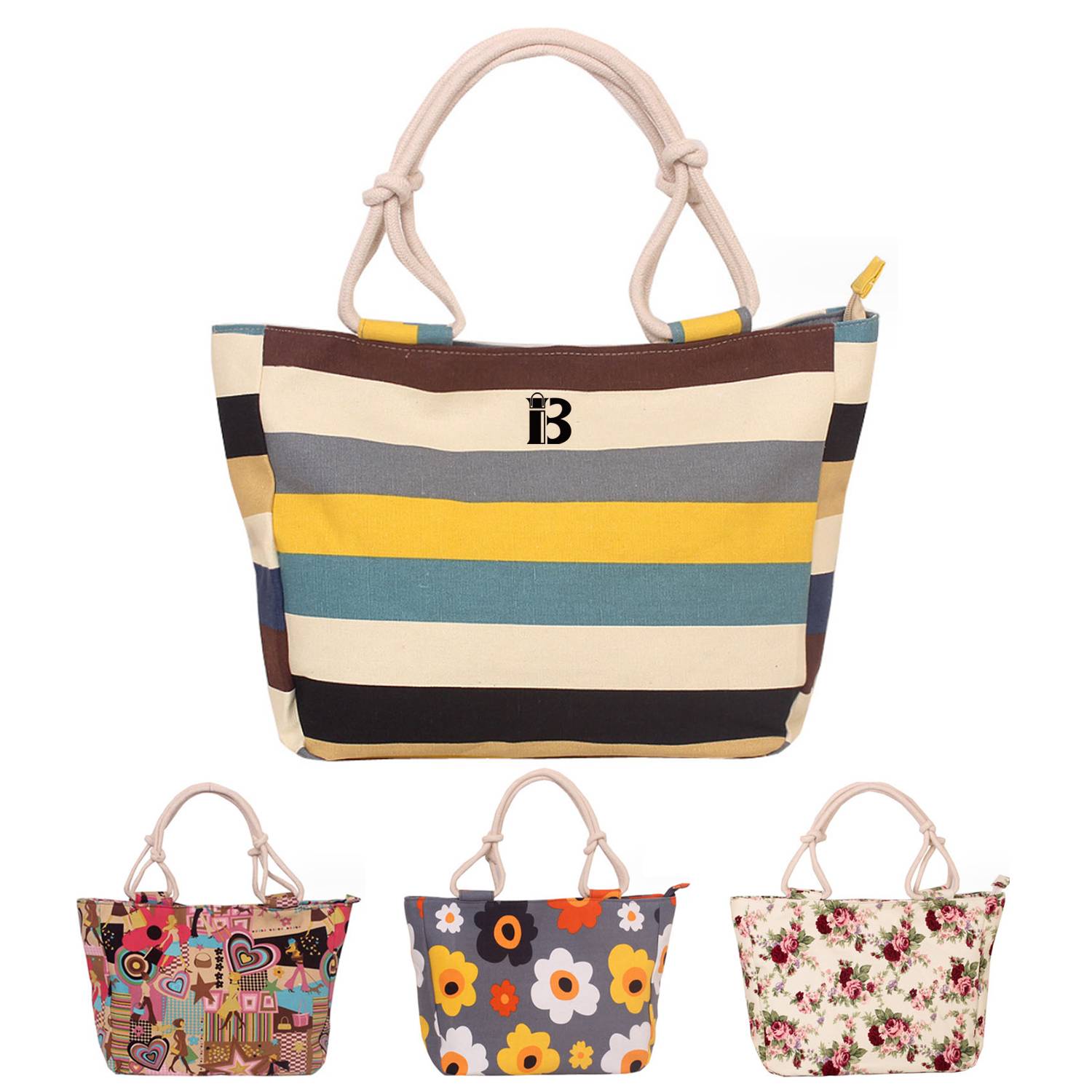 Printing Casual Canvas Tote Bag, custom tote bag with logo imprint 1
