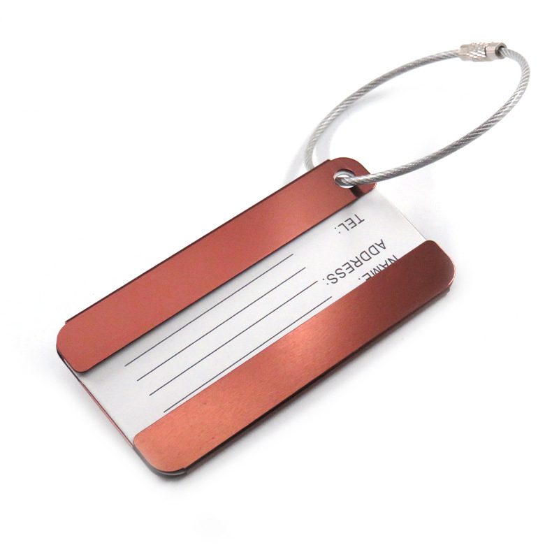 Aluminium Alloy Luggage Tag W/ Keyring 12