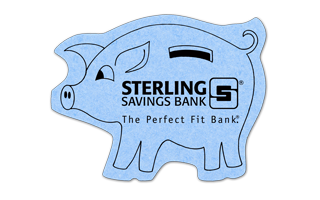 6" Piggy Bank Compressed Sponge 12