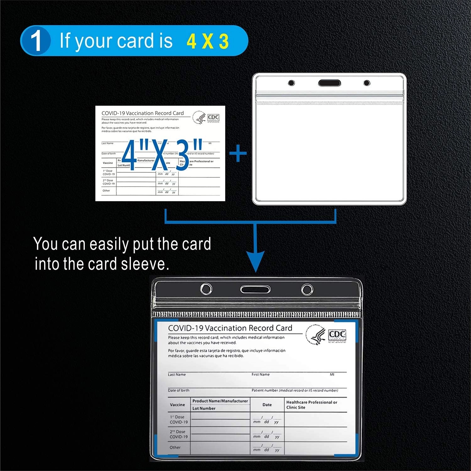 Portable Vaccine Card Protector Kit 4