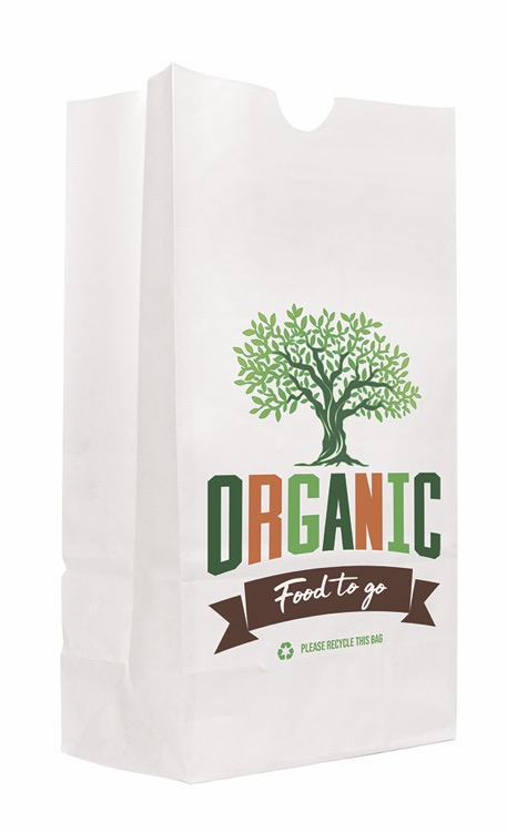 Full Color 1-Sided SOS White Paper Bags (6" X 11.0625" X 3.625")