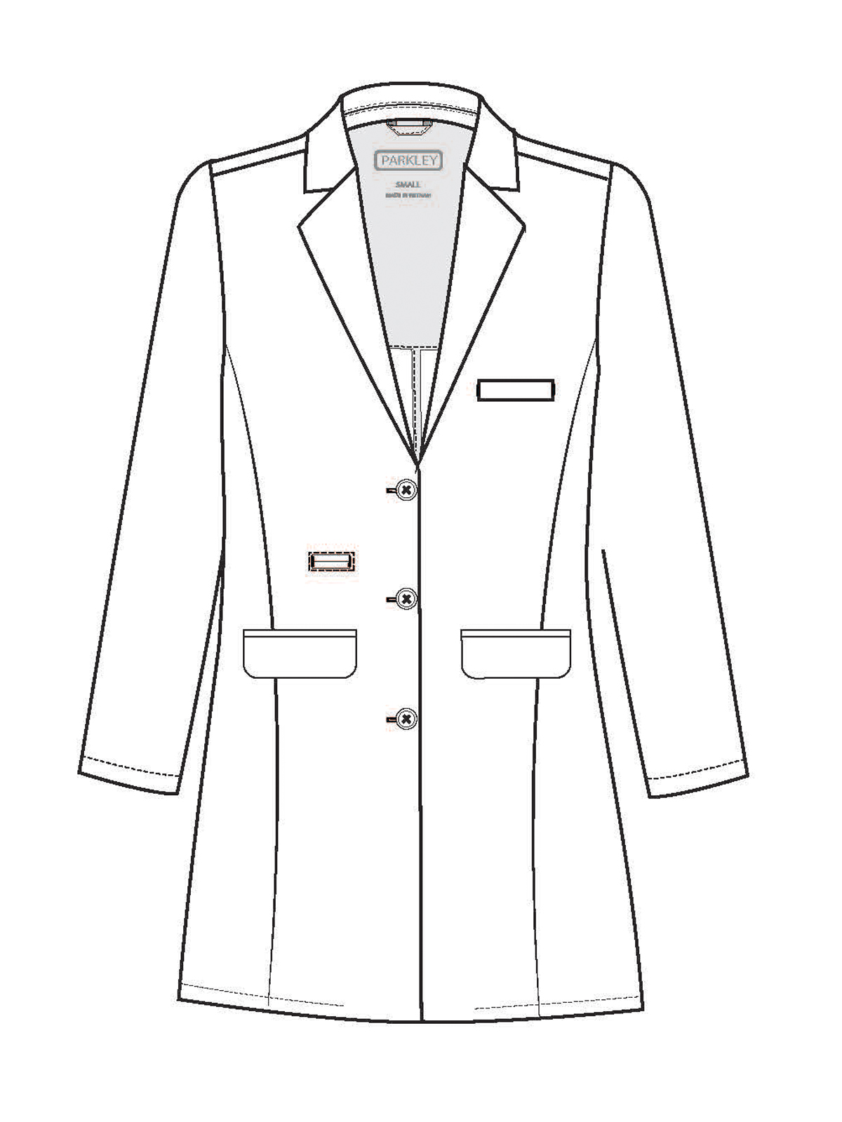 Parkley - Women's Seven-Pocket 35" Premium Long Perfect Lab Coat 2