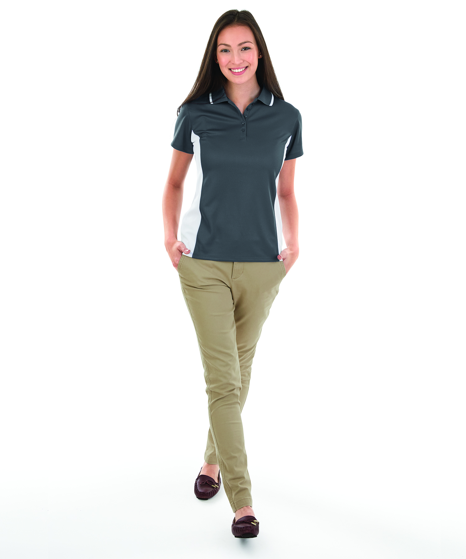 Women's Color Blocked Wicking Polo 6
