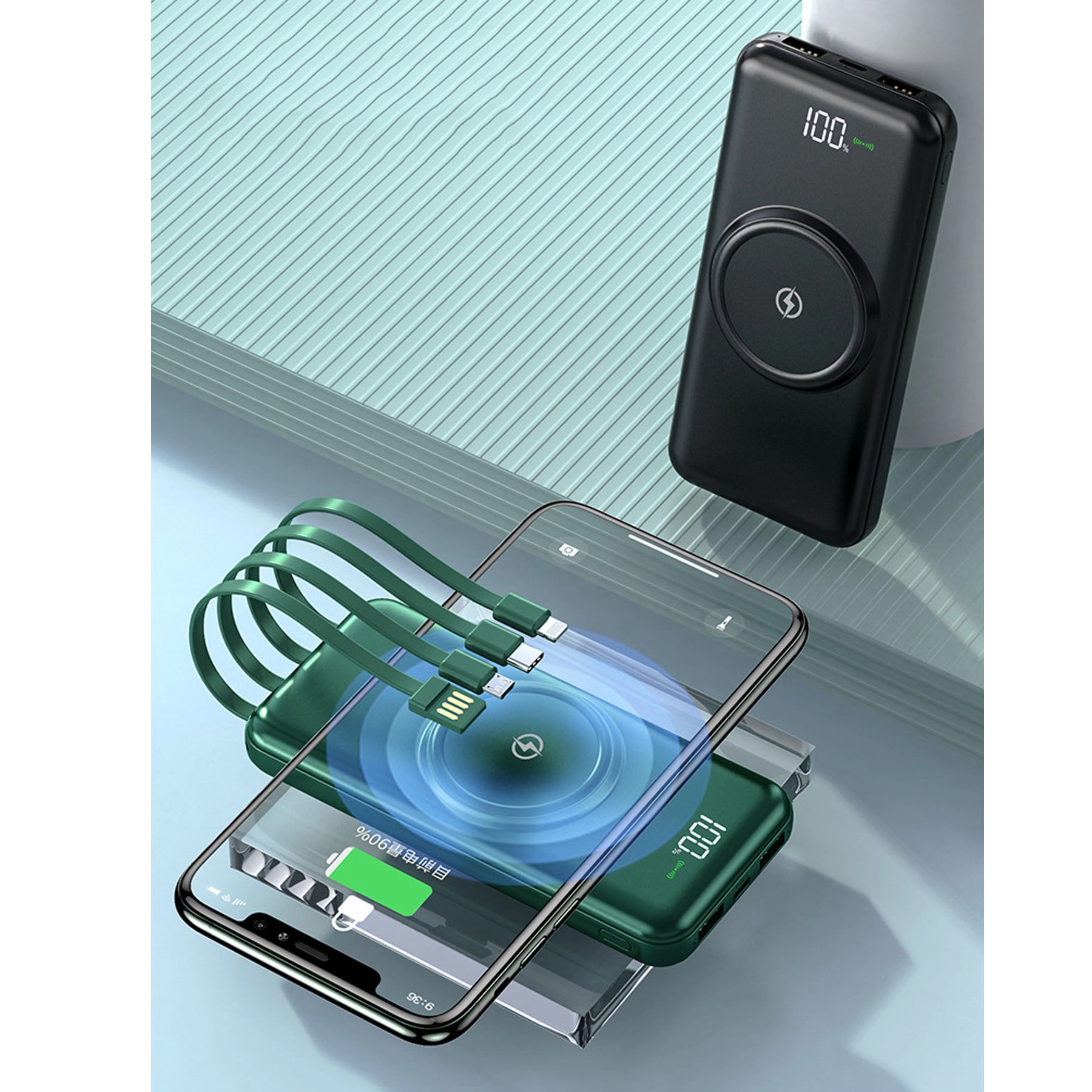 Qi Wireless Charger Power Bank 3