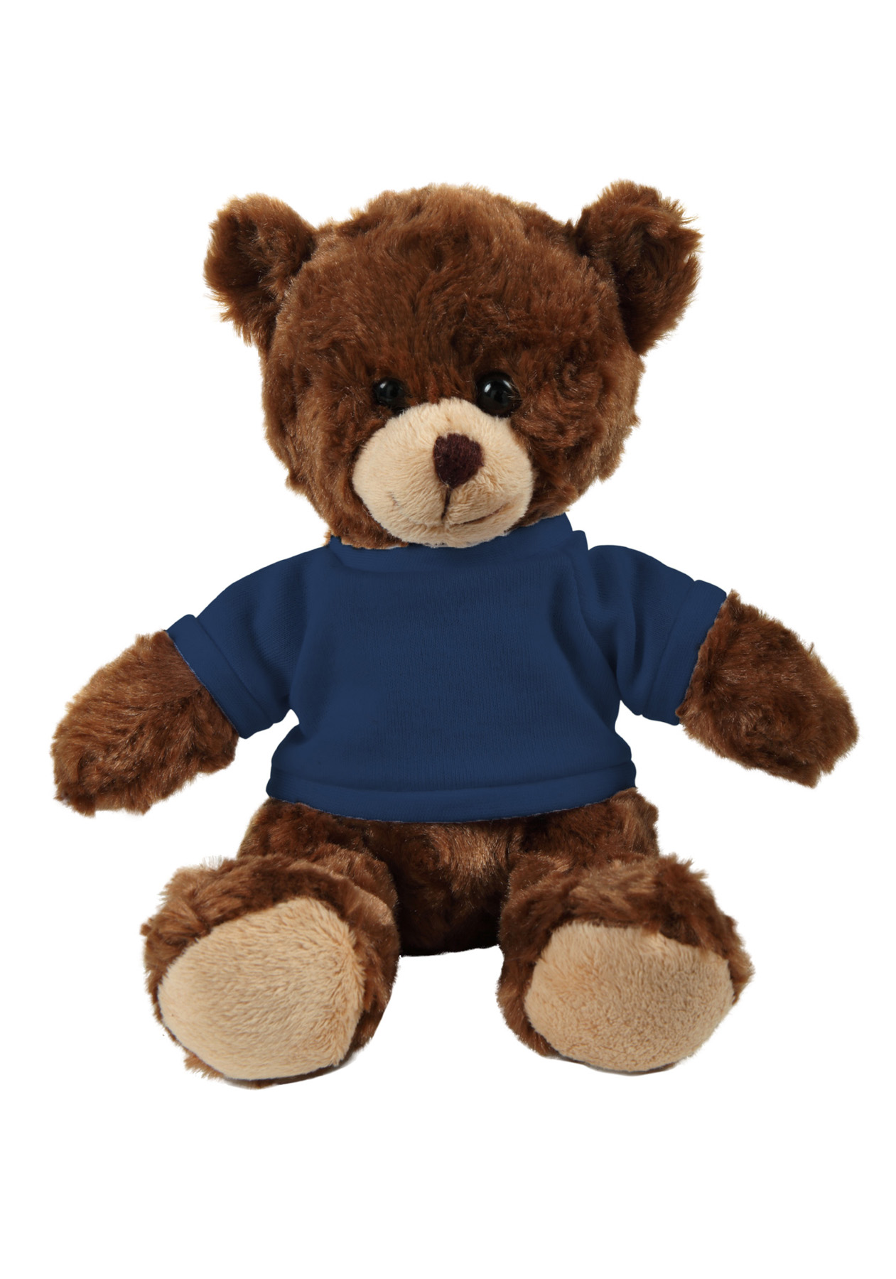soft plush  Chocolate Curly Sitting Bear with t-shirt 9