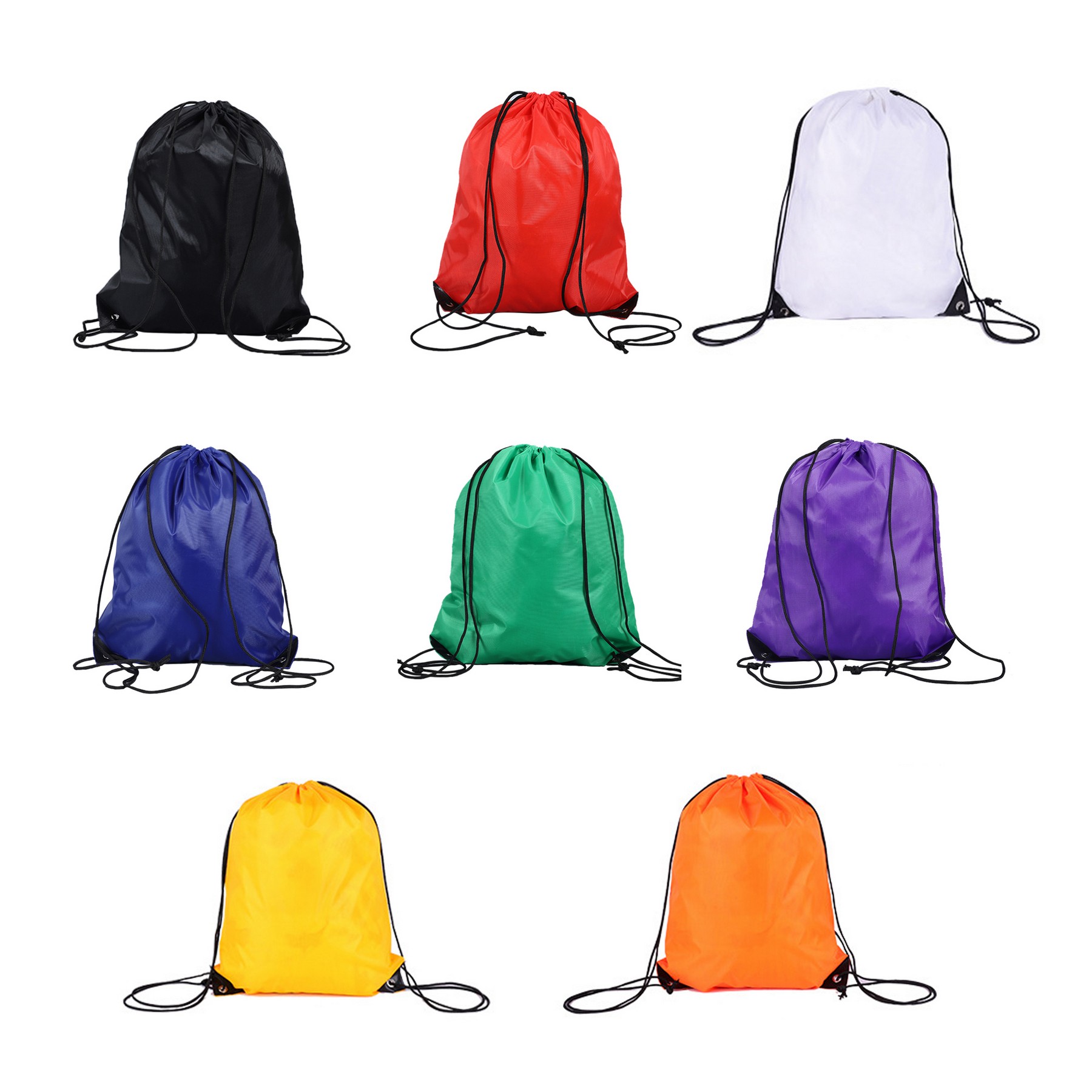 Polyester Duble Shoulder Colorful Drawstring Bag 6