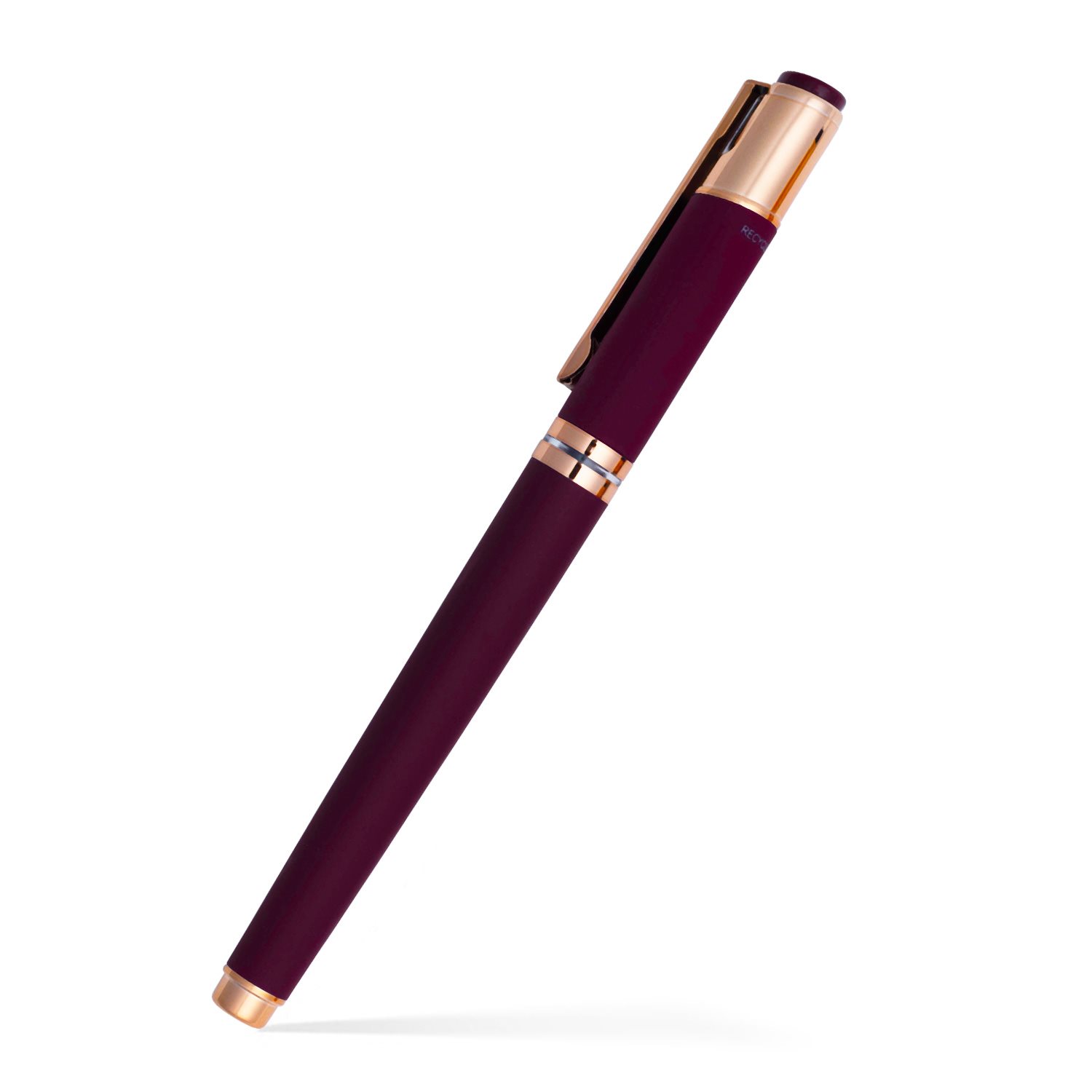 Satin Soft Touch Earl Gel Pen - Rose Gold Accents (Recycled Material) 3